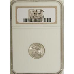 1912 10C MS64 NGC. NGC Census: (222/156). PCGS Pop