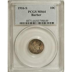 1916-S 10C MS64 PCGS. PCGS Population (67/34). NGC