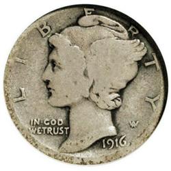 1916-D 10C --Damaged--ANACS. Good 4 Details. NGC Census