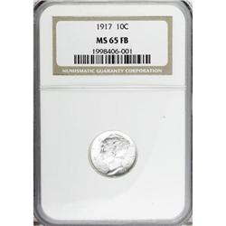 1917 10C MS65 Full Bands NGC. NGC Census: (92/42).