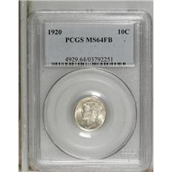 1920 10C MS64 Full Bands PCGS. PCGS Population (26
