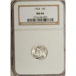 1924 10C MS66 NGC. NGC Census: (26/4). PCGS Popula