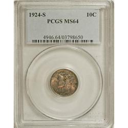 1924-S 10C MS64 PCGS. PCGS Population (44/18). NGC