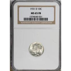 1931-D 10C MS65 Full Bands NGC. NGC Census: (118/5