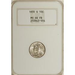 1935-S 10C MS66 Full Bands NGC. NGC Census: (63/24