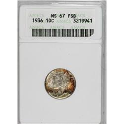 1936 10C MS67 Full Bands ANACS. NGC Census: (59/2)