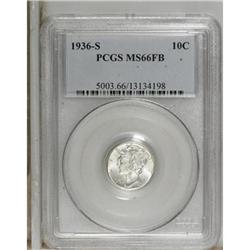1936-S 10C MS66 Full Bands PCGS. PCGS Population (