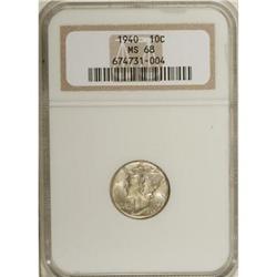 1940 10C MS68 NGC. NGC Census: (12/0). PCGS Popula