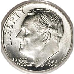 1956 10C MS66 Full Bands PCGS. Ex: Omaha Bank Hoard. P