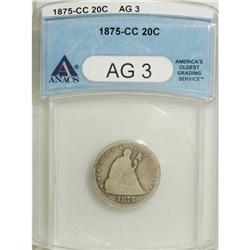 1875-CC 20C AG3 ANACS. NGC Census: (2/416). PCGS P