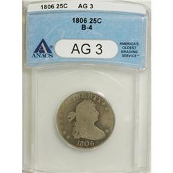 1806 25C AG3 ANACS. B-4. NGC Census: (9/285). PCGS