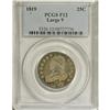 Image 1 : 1819 25C Large 9 F12 PCGS. PCGS Population (2/20).
