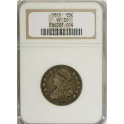 1820 25C Small 0 VF20 NGC. NGC Census: (5/84). PCG