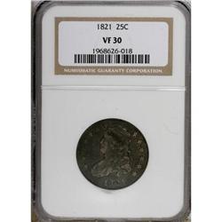 1821 25C VF30 NGC. NGC Census: (7/138). PCGS Popul
