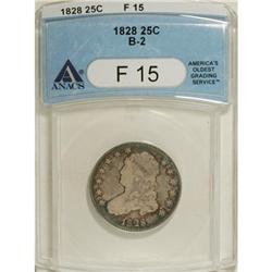 1828 25C 25/50C F15 ANACS. B-2. NGC Census: (1/8).
