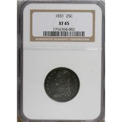 1831 25C Small Letters XF45 NGC. NGC Census: (23/3