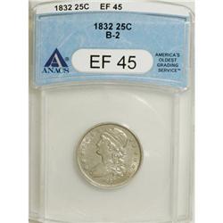 1832 25C XF45 ANACS. B-2. NGC Census: (11/68). PCG