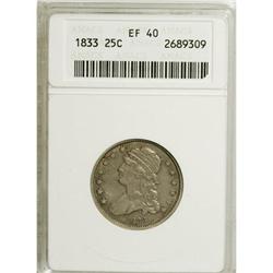 1833 25C XF40 ANACS. NGC Census: (6/108). PCGS Pop