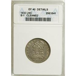 1833 25C --Cleaned--ANACS. XF40 Details. NGC Census: (6