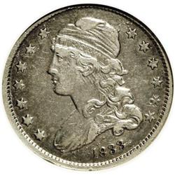 1833 25C --Cleaned--ANACS. XF40 Details. NGC Census: (6