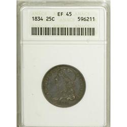 1834 25C XF45 ANACS. NGC Census: (43/224). PCGS Po