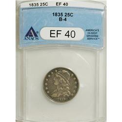 1835 25C XF40 ANACS. B-4. NGC Census: (26/249). PC