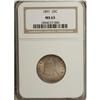 Image 1 : 1891 25C MS63 PCGS. PCGS Population (120/195). NGC