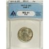 Image 1 : 1917-D 25C Type One MS61 Full Head ANACS. NGC Cens