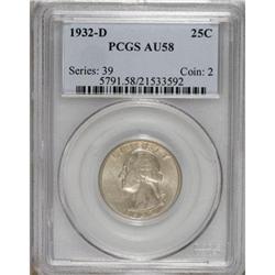 1932-D 25C AU58 PCGS. PCGS Population (419/1454).