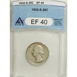 1932-S 25C XF40 ANACS. NGC Census: (33/2123). PCGS