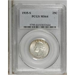 1935-S 25C MS64 PCGS. PCGS Population (539/585). N