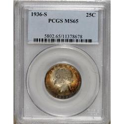 1936-S 25C MS65 PCGS. PCGS Population (680/249). N
