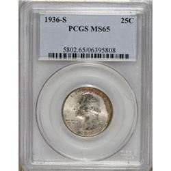 1936-S 25C MS65 PCGS. PCGS Population (680/249). N