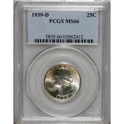 1939-D 25C MS66 PCGS. PCGS Population (394/39). NG