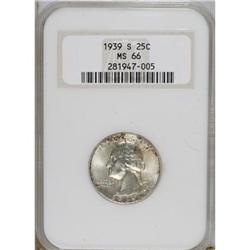 1939-S 25C MS66 NGC. NGC Census: (197/30). PCGS Po