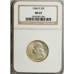 1946-D 25C MS67 NGC. NGC Census: (227/1). PCGS Pop