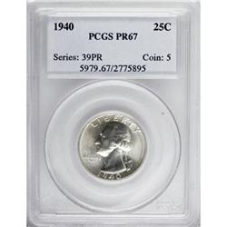 1940 25C PR67 PCGS. PCGS Population (145/2). NGC C