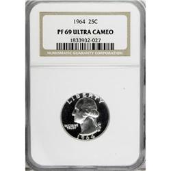 1964 25C PR69 Deep Cameo NGC. NGC Census: (65/0).