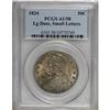 Image 1 : 1834 50C Large Date, Small Letters AU58 PCGS. PCGS
