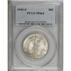 1943-S 50C MS64 PCGS. PCGS Population (2858/2452).