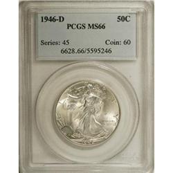 1946-D 50C MS66 PCGS. PCGS Population (1298/34). N