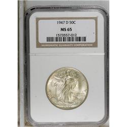1947-D 50C MS65 NGC. NGC Census: (3292/661). PCGS