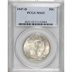1947-D 50C MS65 PCGS. PCGS Population (3700/780).