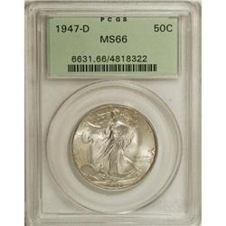 1947-D 50C MS66 PCGS. PCGS Population (772/8). NGC