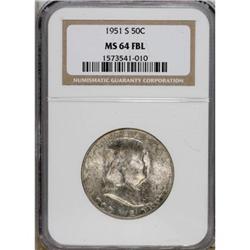 1951-S 50C MS64 Full Bell Lines NGC. NGC Census: (
