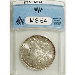 1878 7TF $1 Reverse of 1878 MS64 ANACS. NGC Census
