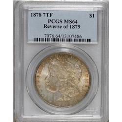 1878 7TF $1 Reverse of 1879 MS64 PCGS. PCGS Popula