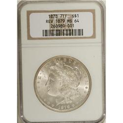 1878 7TF $1 Reverse of 1879 MS64 NGC. NGC Census: