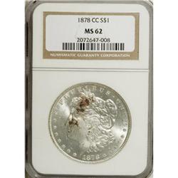 1878-CC $1 MS62 NGC. NGC Census: (1333/7756). PCGS