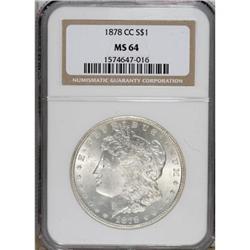 1878-CC $1 MS64 NGC. NGC Census: (3517/1024). PCGS